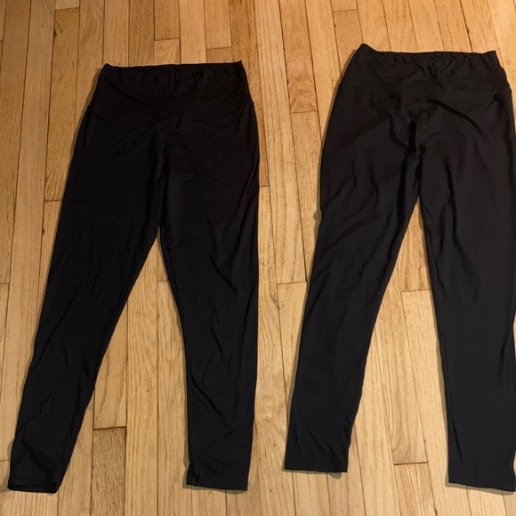 NWOT…Black High-Waisted light-weight cotton Leggings BUNDLE - Picture 3 of 5